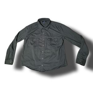 F21 Army Green Button Up Shirt/Lightweight Coat EUC M